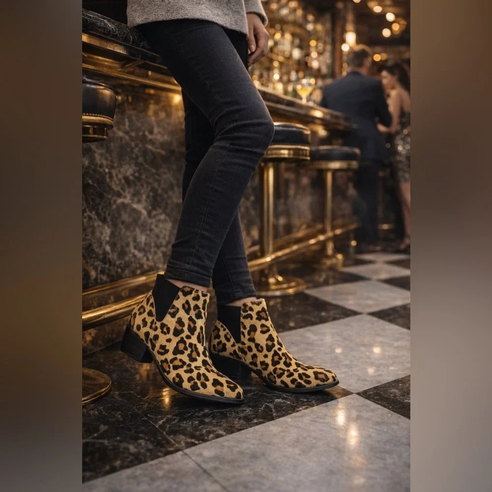 Steve Madden Leopard Print Calf Hair Ankle Bootie